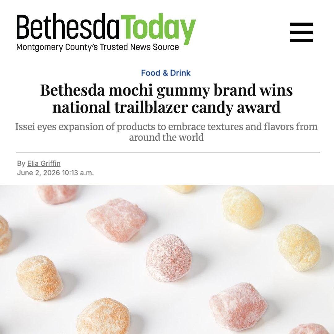 Article about Bethesda mochi gummy brand winning a national trailblazer candy award on Bethesda Today