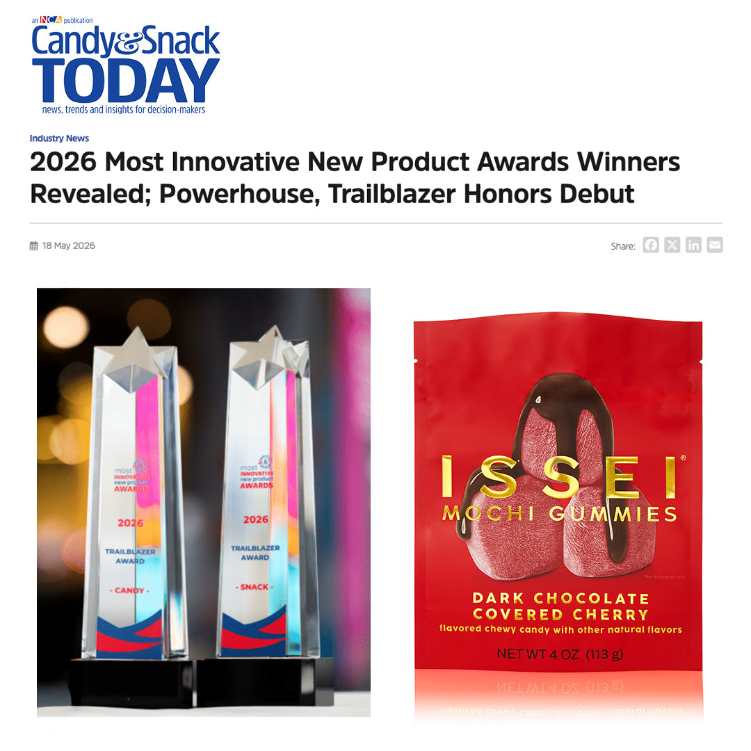 Candy & Snack Today article featuring Most Innovative New Product Awards and Issei packaging