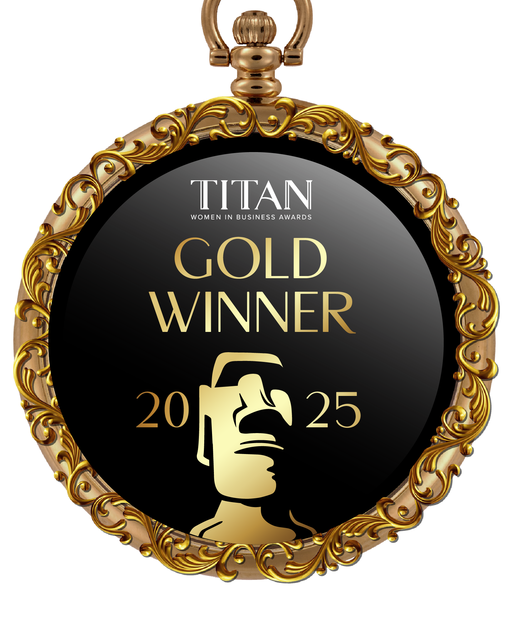 Gold winner badge with 'TITAN' branding