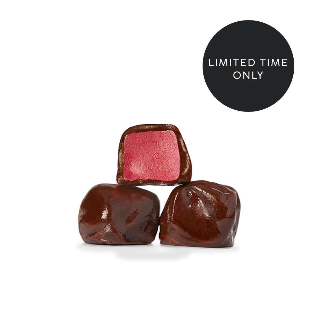 Six-Pack Valentine's Dark Chocolate Covered Strawberry Gummies