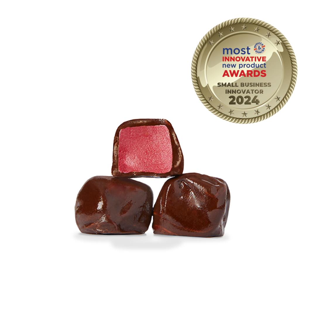 Six-Pack Valentine's Dark Chocolate Covered Strawberry Mochi Gummies